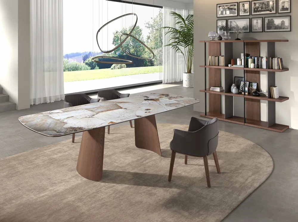 Office furniture and storage - Walnut and lacquered wood bookcase - ANGEL CERDÁ
