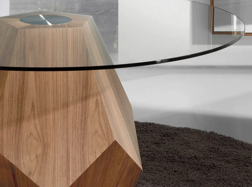 Dining Tables - Round walnut dining table - ANGEL CERDÁ