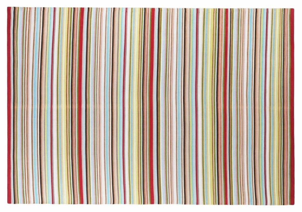 Contemporary carpets - Hand woven Polyester rug, Lines - Multi - NUZRAT CARPET EMPORIOUM
