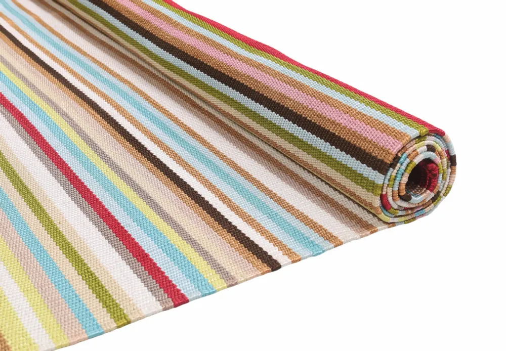 Contemporary carpets - Hand woven Polyester rug, Lines - Multi - NUZRAT CARPET EMPORIOUM