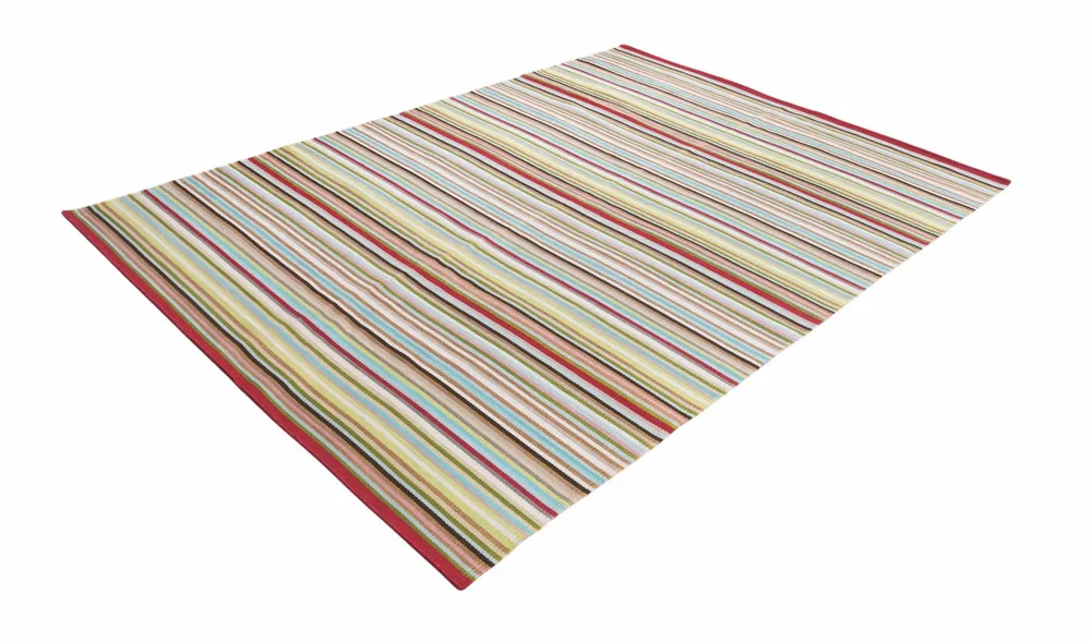 Contemporary carpets - Hand woven Polyester rug, Lines - Multi - NUZRAT CARPET EMPORIOUM