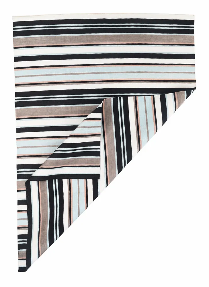 Contemporary carpets - Hand woven Polyester rug, Streak - Black/white - NUZRAT CARPET EMPORIOUM