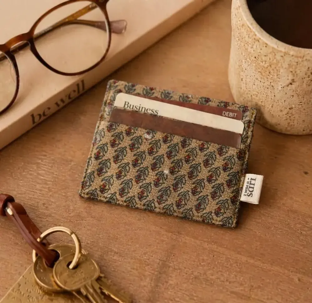 Bags and totes - Upcycled sari card holder - I WAS A SARI