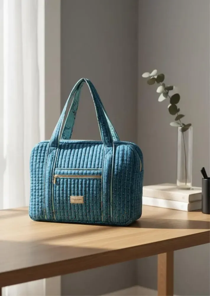 Bags and totes - Quilted laptop bag made from upcycled saris - I WAS A SARI