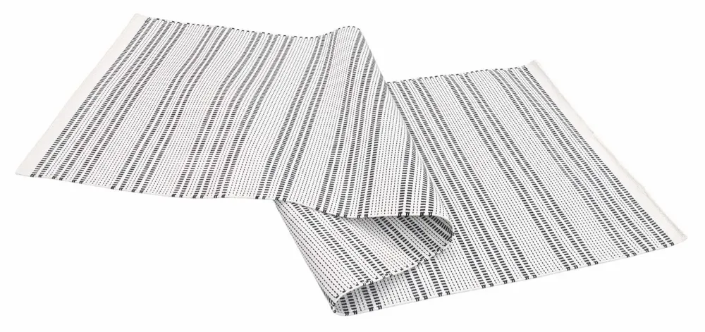 Contemporary carpets - Hand woven Polyester rug, Starlines - Black/white - NUZRAT CARPET EMPORIOUM