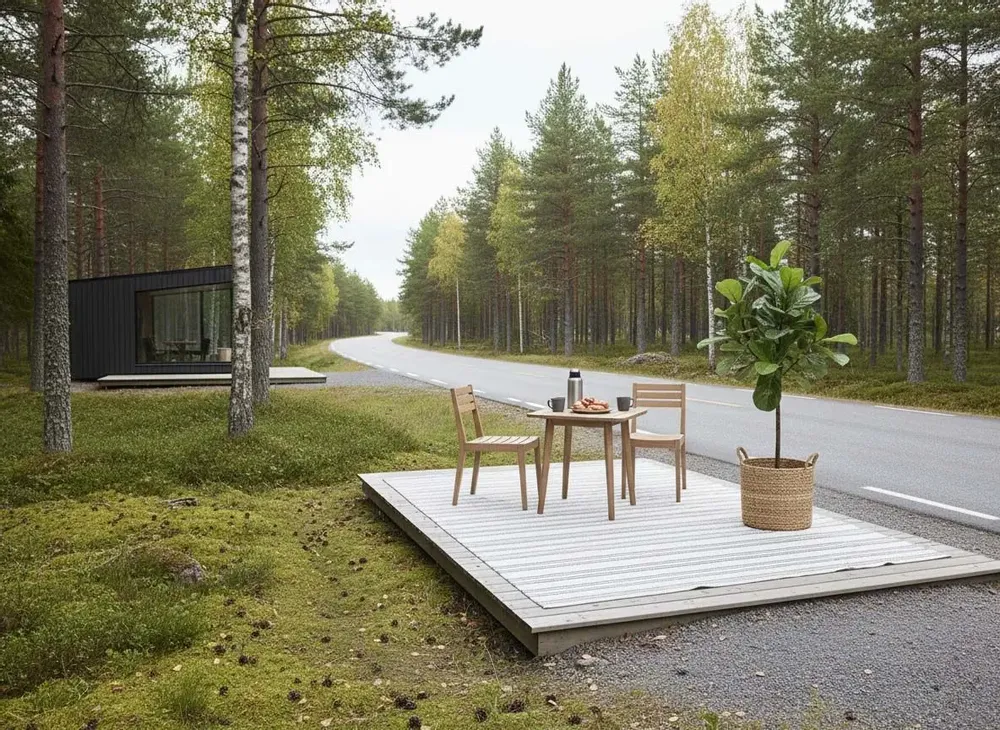 Contemporary carpets - Hand woven Polyester rug, Starlines - Black/white - NUZRAT CARPET EMPORIOUM