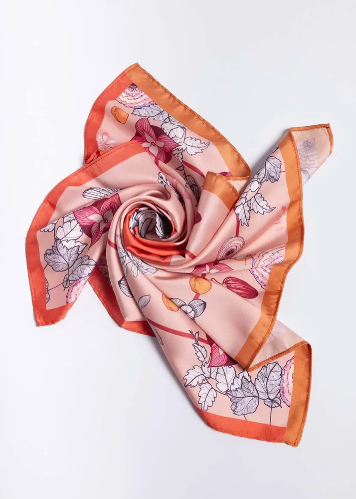 Scarves - Satin scarf, French creation and printing - KOUNTHEA RETH