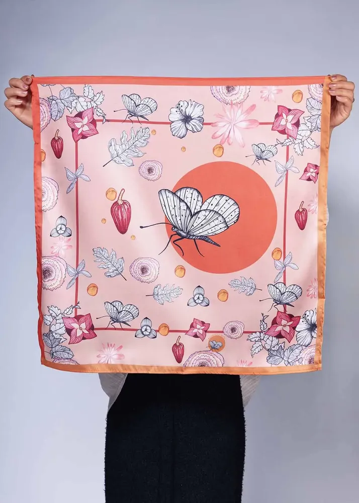 Scarves - Satin scarf, French creation and printing - KOUNTHEA RETH