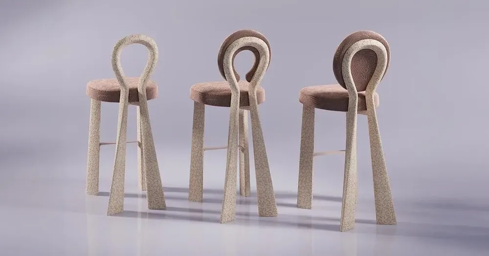 Chaises - Chaise de bar Mary avec pieds en bois ou laqués par Ottiu - OTTIU