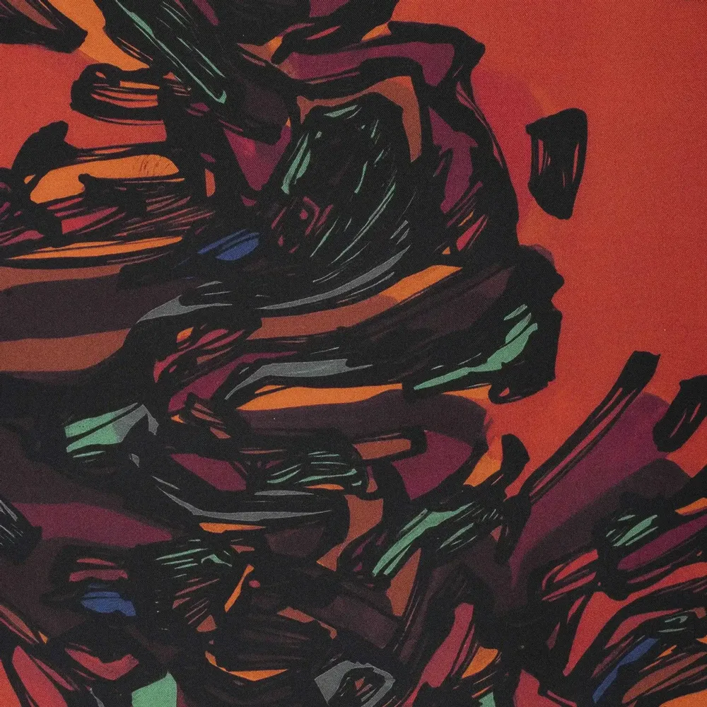 Pièces uniques - Bouncing Flames Toile en soie | 60x73 cm - ELCIELA