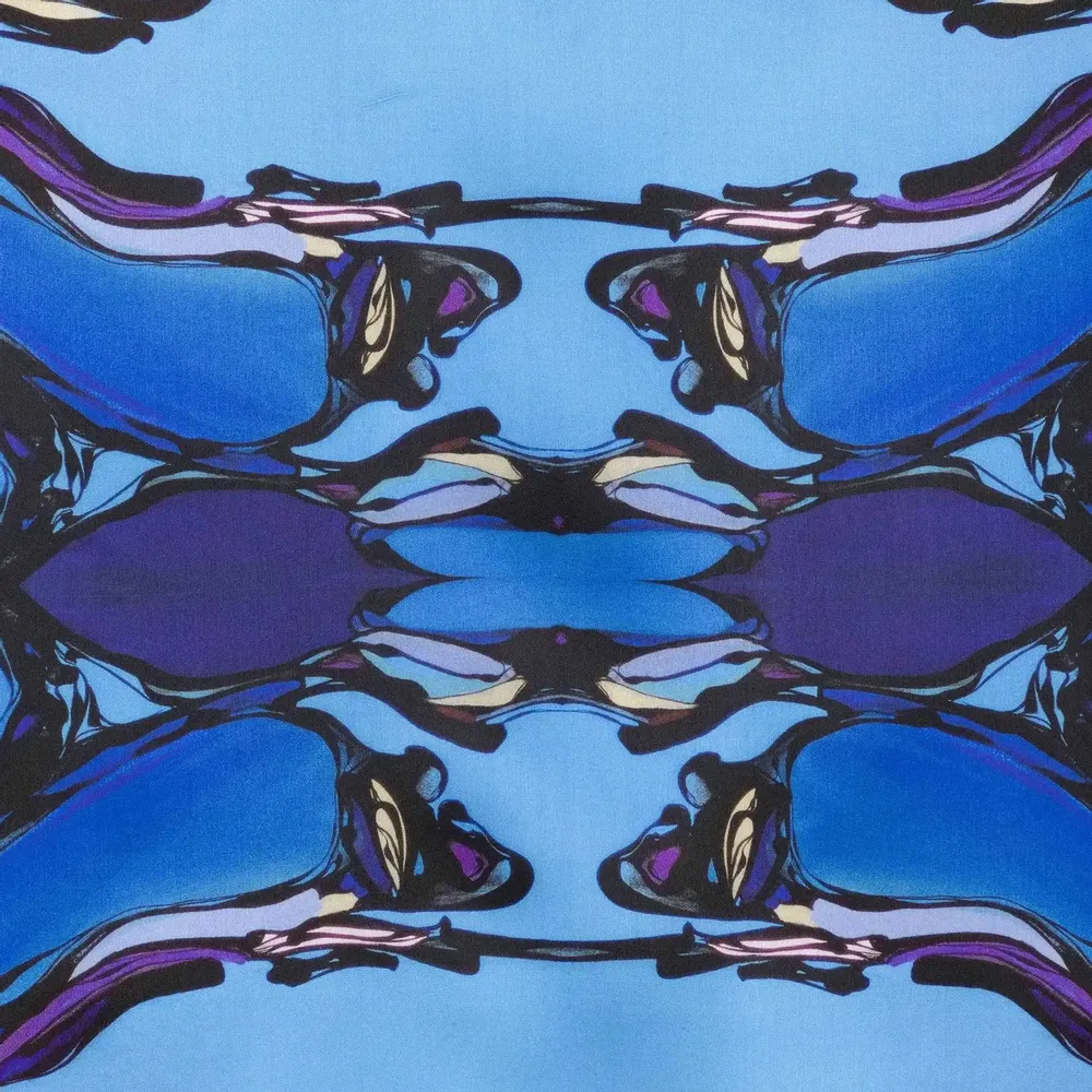 Foulards et écharpes - Blue Spin Scarf | 90x90 cm - ELCIELA