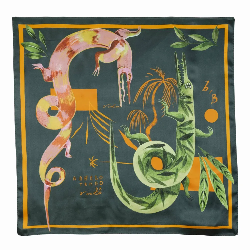 Foulards et écharpes - Jungle Dreams Foulard en soie | 90x90 cm - ELCIELA