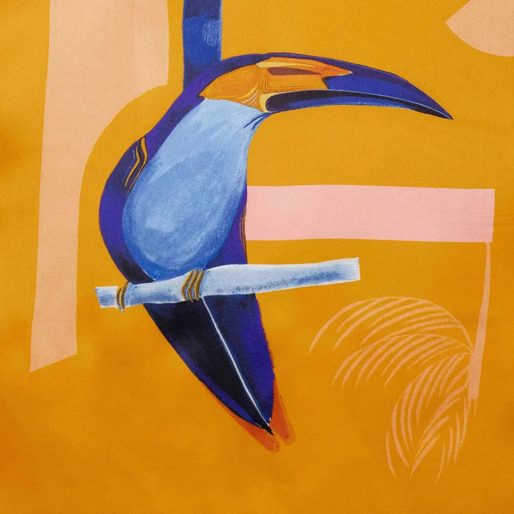 Foulards et écharpes - Palms and Birds in Colombia Silk Scarf | 90x90 cm - ELCIELA