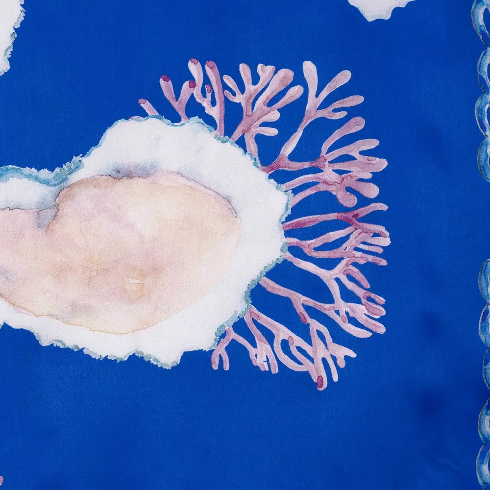 Foulards et écharpes - Parisian Oyster Silk Scarf | 90x90 cm - ELCIELA