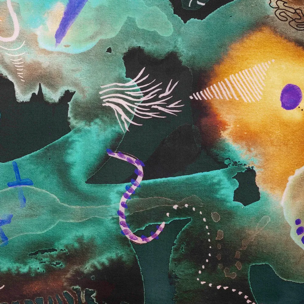 Foulards et écharpes - Coralline Foulard en soie| 90x90 cm - ELCIELA