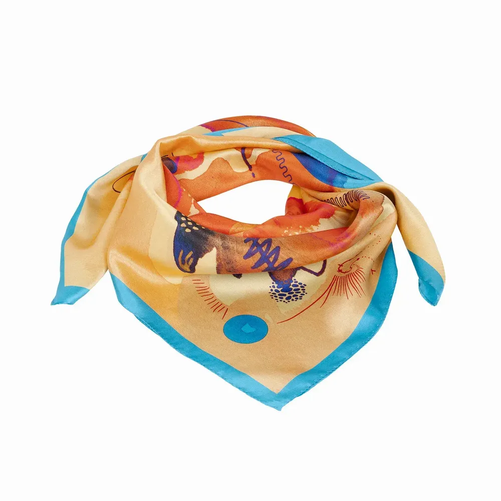 Foulards et écharpes - Ocean Echo Foulard en soie | 90x90 cm - ELCIELA