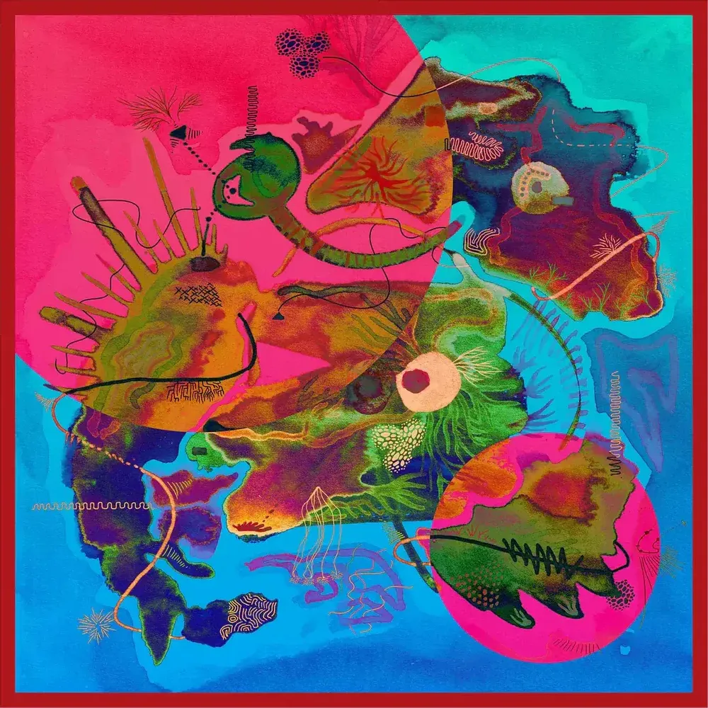 Foulards et écharpes - Summer Coast Foulard en soie | 90x90 cm - ELCIELA