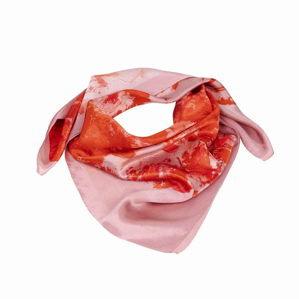 Foulards et écharpes - Depths of Pink Foulard en soie | 90x90 cm - ELCIELA