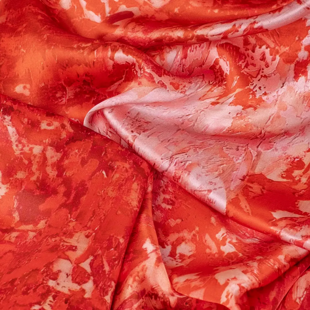 Foulards et écharpes - Depths of Pink Foulard en soie | 90x90 cm - ELCIELA