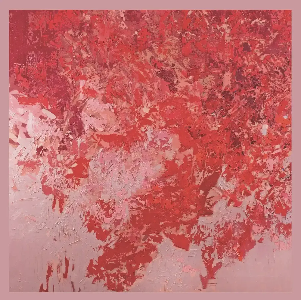 Foulards et écharpes - Depths of Pink Foulard en soie | 90x90 cm - ELCIELA