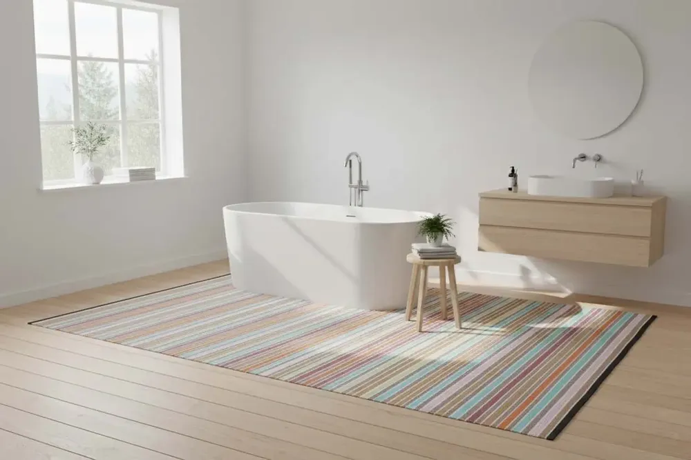 Contemporary carpets - Hand woven Polyester rug, Pulito - Multi - NUZRAT CARPET EMPORIOUM