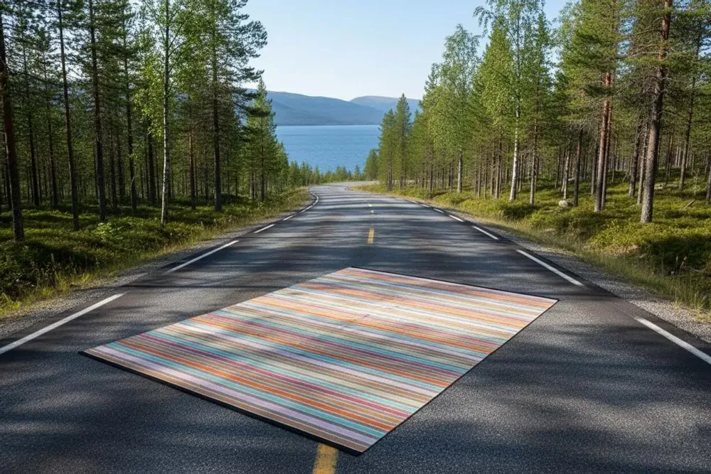 Contemporary carpets - Hand woven Polyester rug, Pulito - Multi - NUZRAT CARPET EMPORIOUM