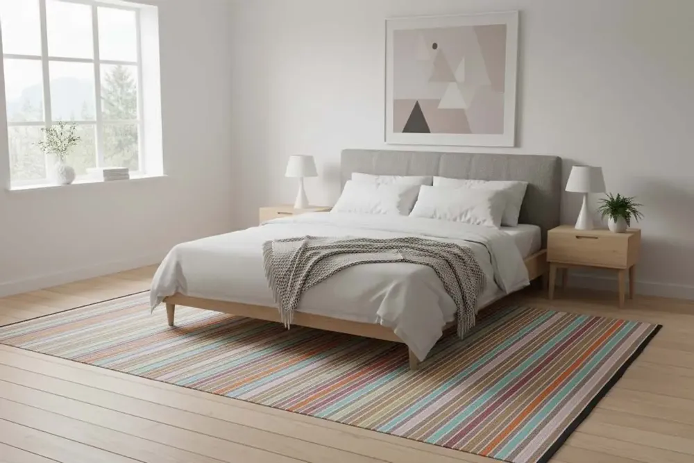 Contemporary carpets - Hand woven Polyester rug, Pulito - Multi - NUZRAT CARPET EMPORIOUM