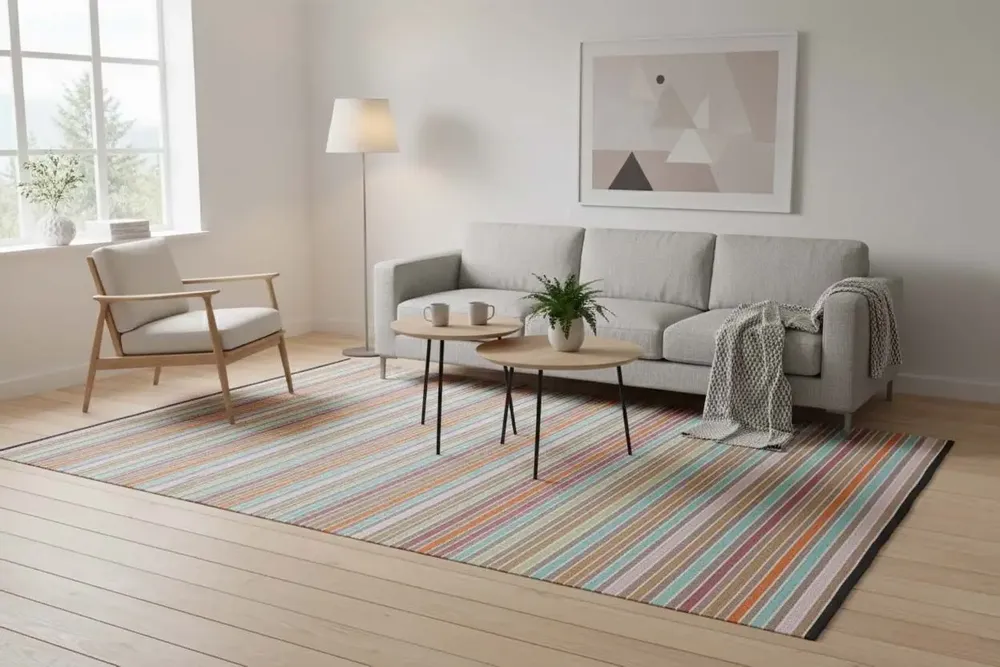 Contemporary carpets - Hand woven Polyester rug, Pulito - Multi - NUZRAT CARPET EMPORIOUM