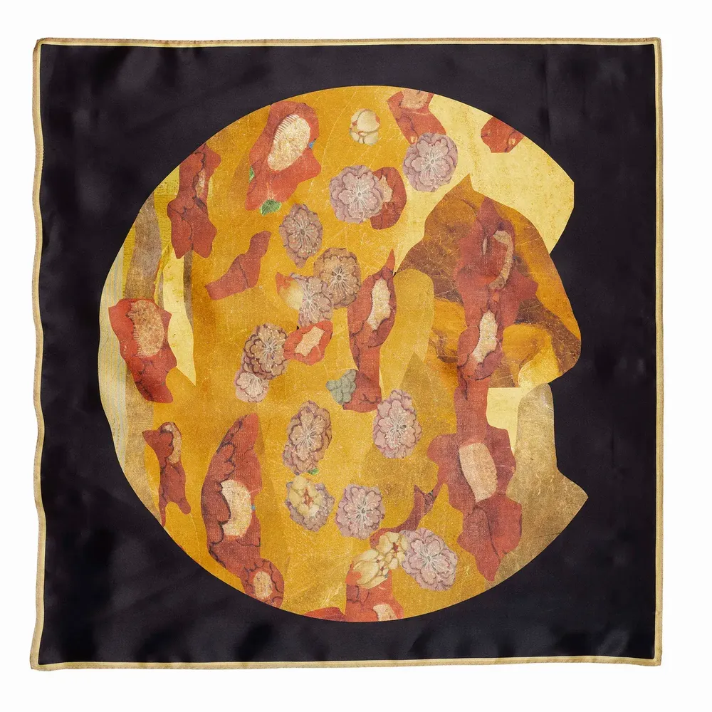 Foulards et écharpes - Fleurs dans Printemps Foulard en soie | 90x90 cm - ELCIELA