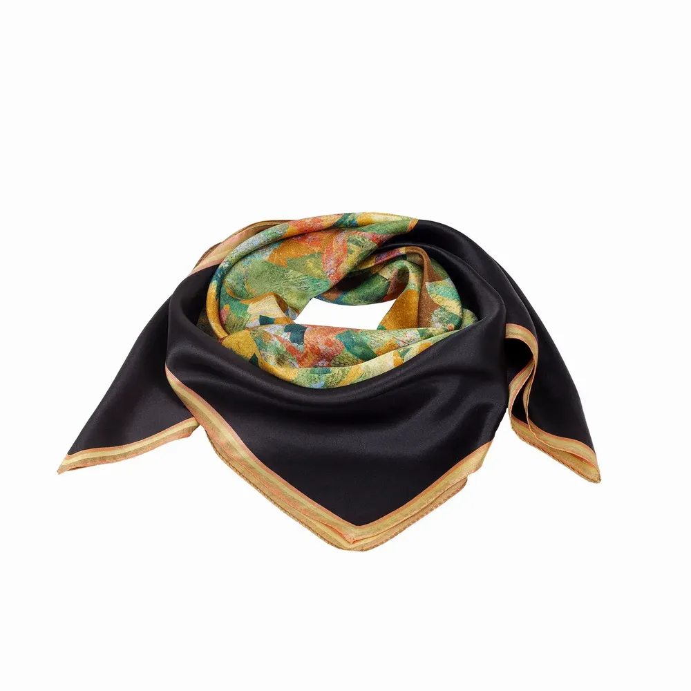 Foulards et écharpes - Le village Foulard en soie | 90x90 cm - ELCIELA