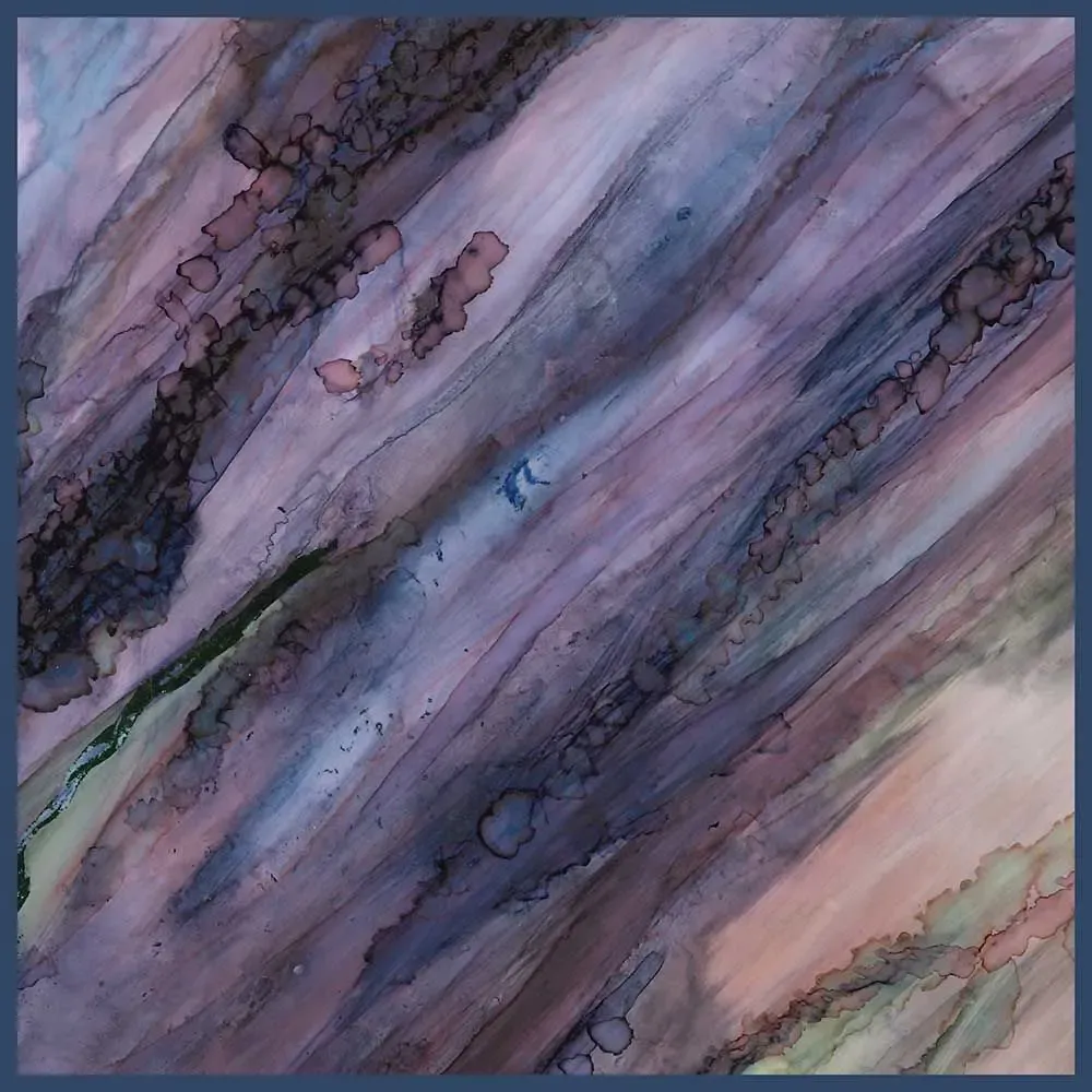 Foulards et écharpes - Purple Lucky Stone Foulard en soie | 90x90 cm - ELCIELA