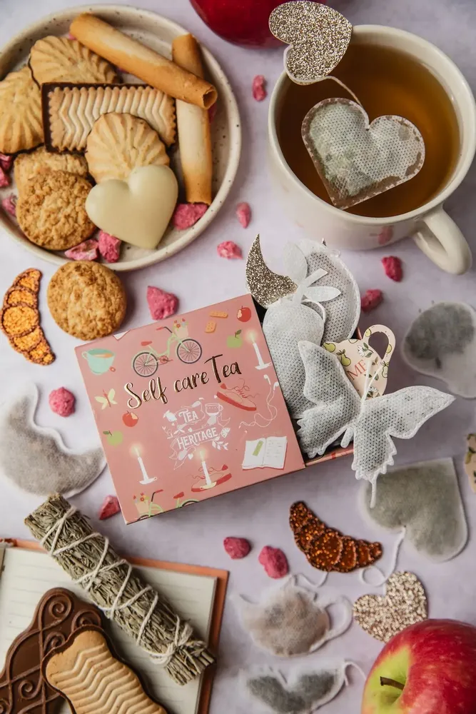 Café et thé - Coffret de Thé pour prendre soin de soi — 10 sachets aux Formes Cocoon - TEA HERITAGE