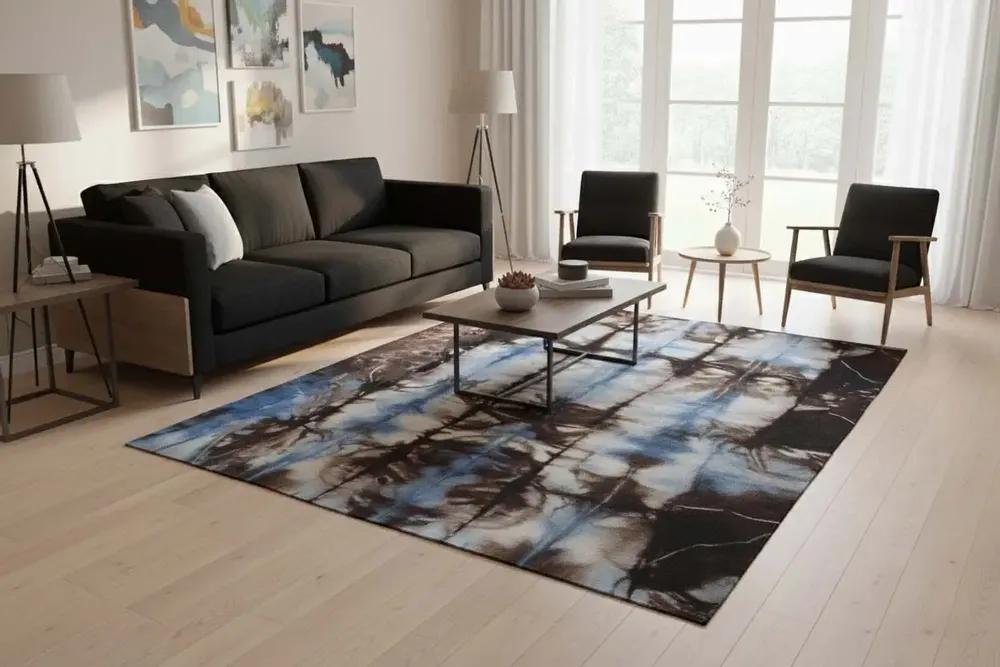 Contemporary carpets - The Hand woven - Dyed Wool Rug Series - BD1017 - NUZRAT CARPET EMPORIOUM