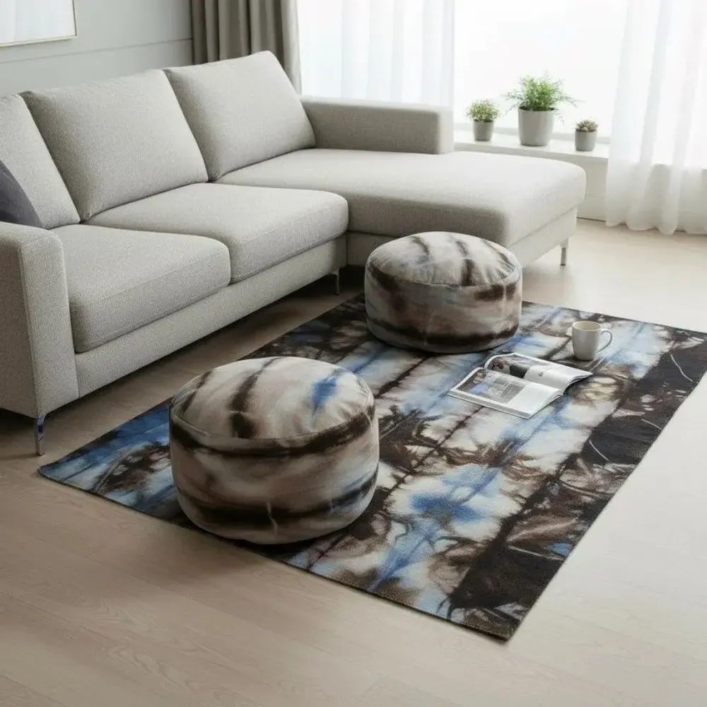 Contemporary carpets - The Hand woven - Dyed Wool Rug Series - BD1017 - NUZRAT CARPET EMPORIOUM