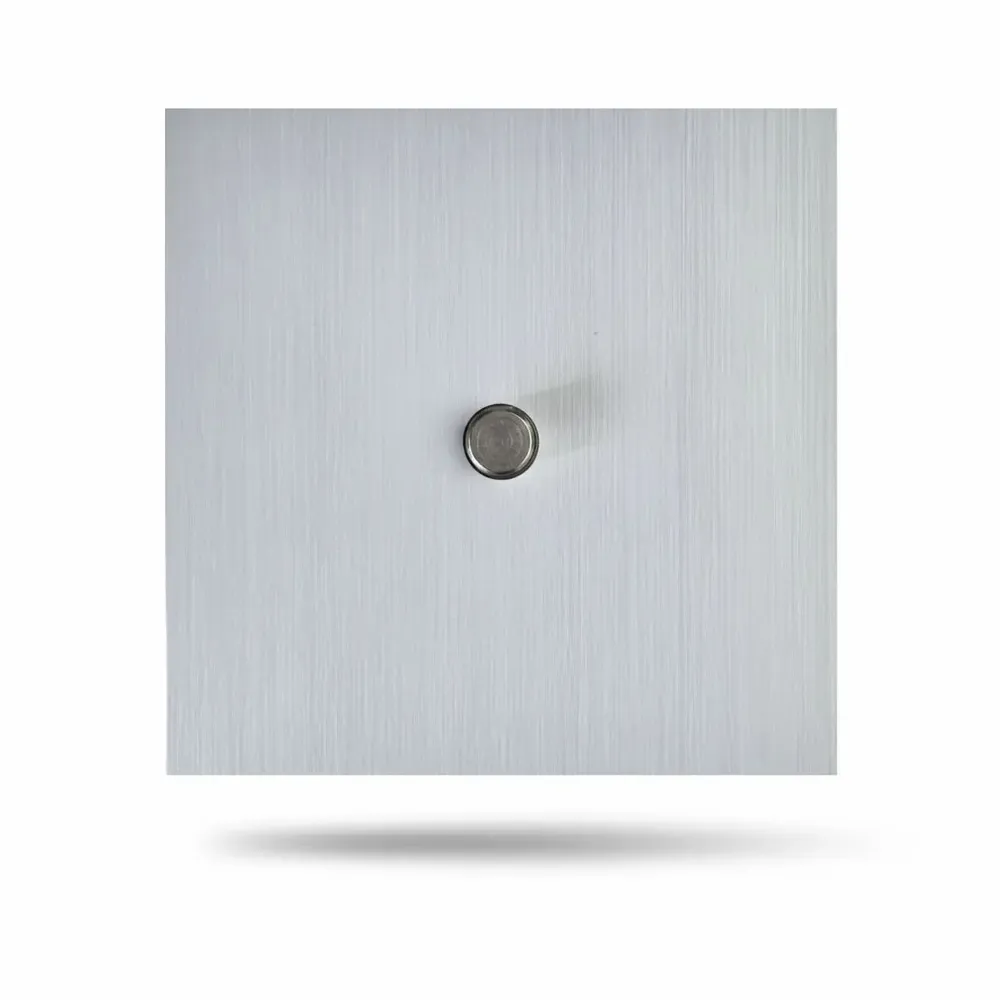 Decorative objects - Allure Brushed Aluminum 1 round push button - 80x80 Single post - 6IXTES