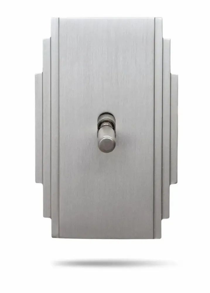 Decorative objects - Art Deco - Brushed Nickel 1 Push Pull Knob Switch -40x82 Vertical - 6IXTES