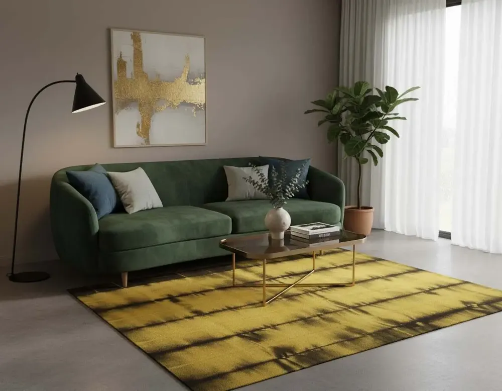 Contemporary carpets - The Hand Woven - Dyed Wool Rug Series - BD 1034 - NUZRAT CARPET EMPORIOUM