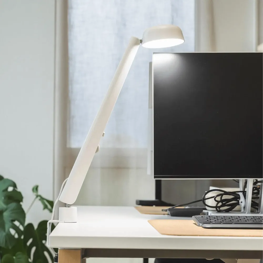 Aménagements pour bureau - Lampe Polux Original à pince - XL - Blanc chaud & Gris - LUMINAIRES POLUX