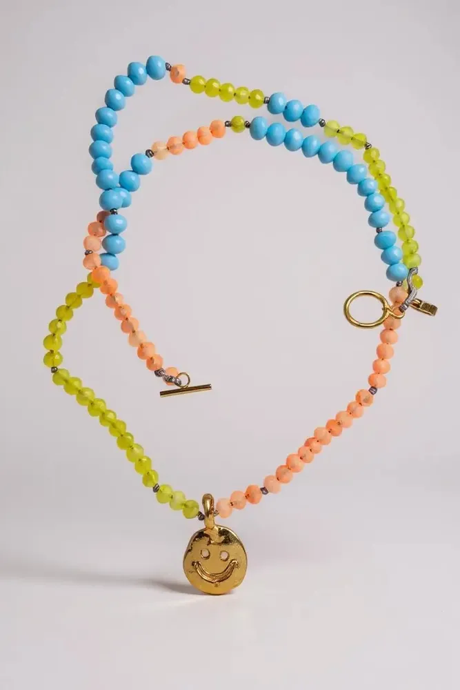 Jewelry - Happy Face Beaded Necklace - CÂPÂ JEWELRY