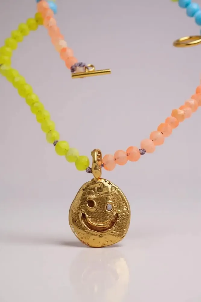 Jewelry - Happy Face Beaded Necklace - CÂPÂ JEWELRY
