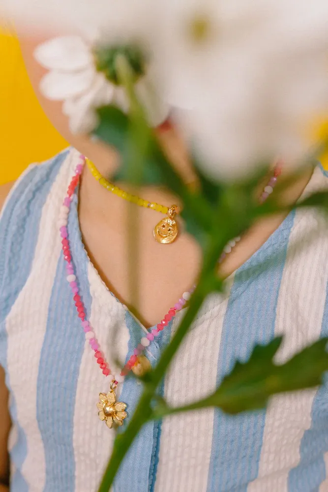 Jewelry - Daisy Flower Beaded Necklace - CÂPÂ JEWELRY