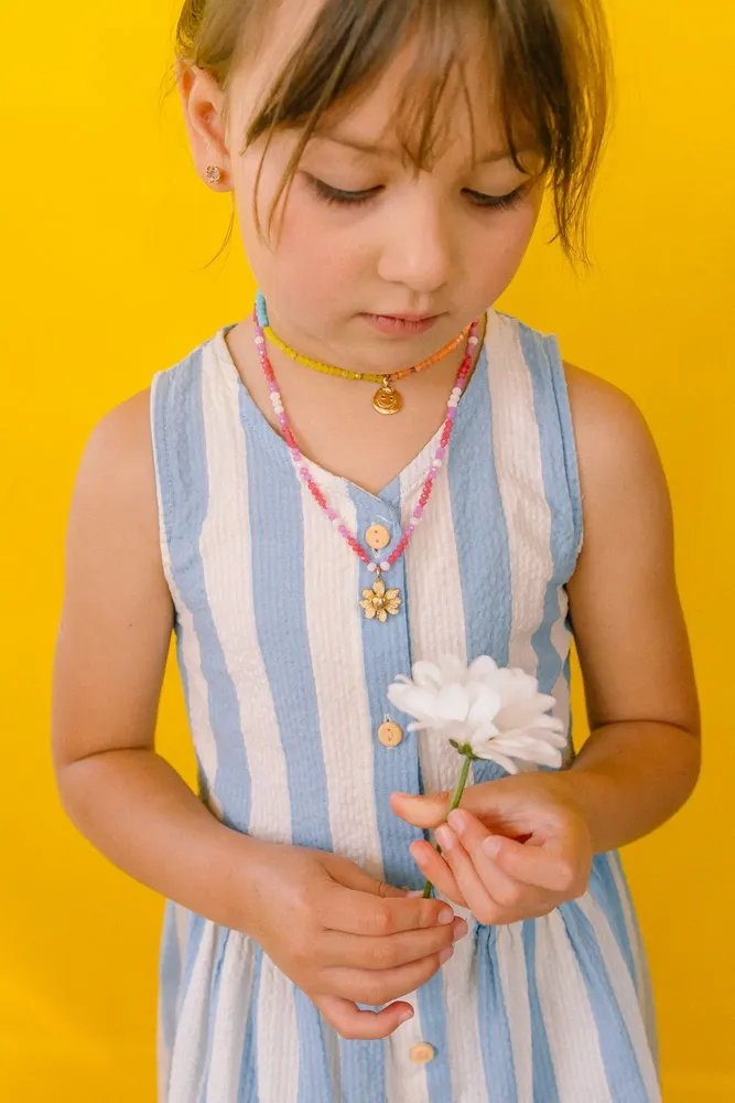 Jewelry - Daisy Flower Beaded Necklace - CÂPÂ JEWELRY