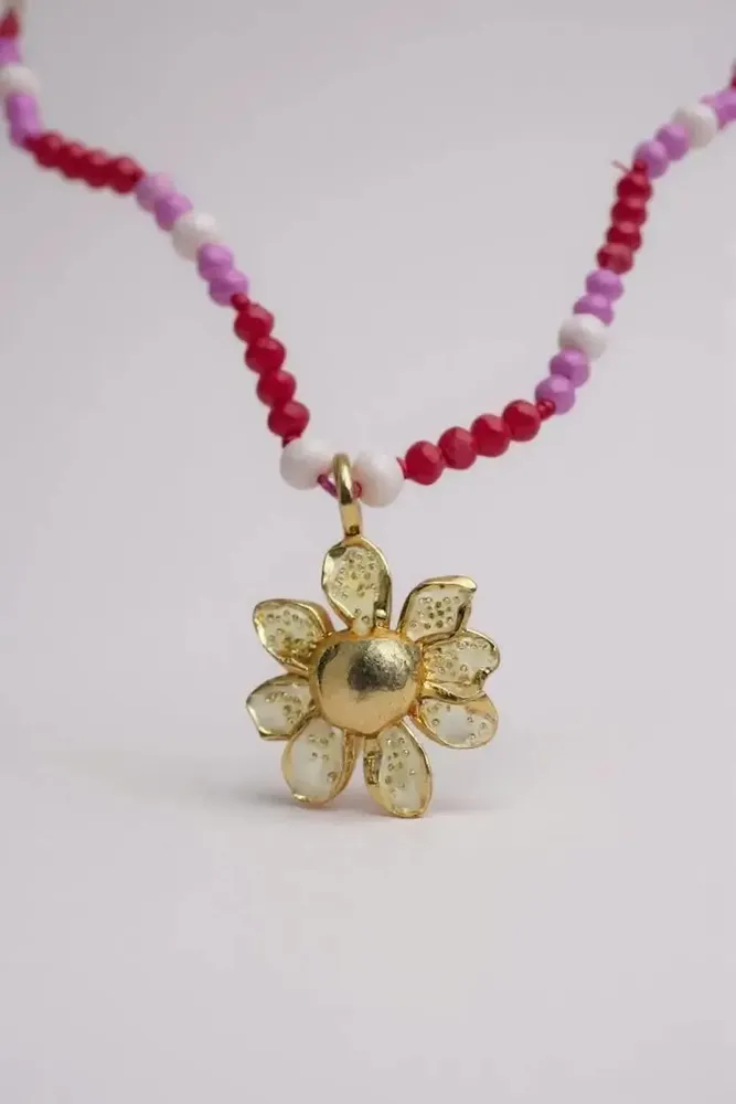 Jewelry - Daisy Flower Beaded Necklace - CÂPÂ JEWELRY