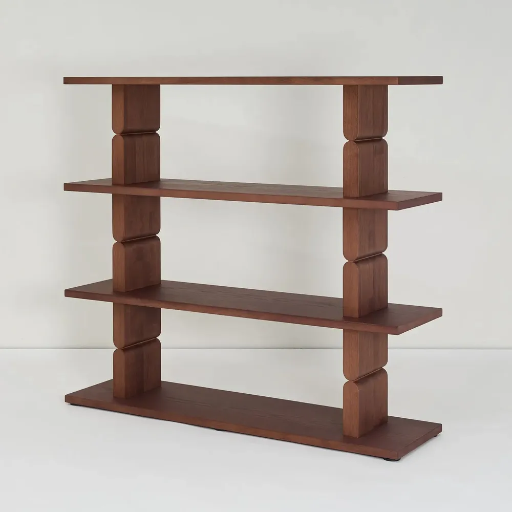 Bookshelves - Bookshelves stained wood noon - NOBODINOZ