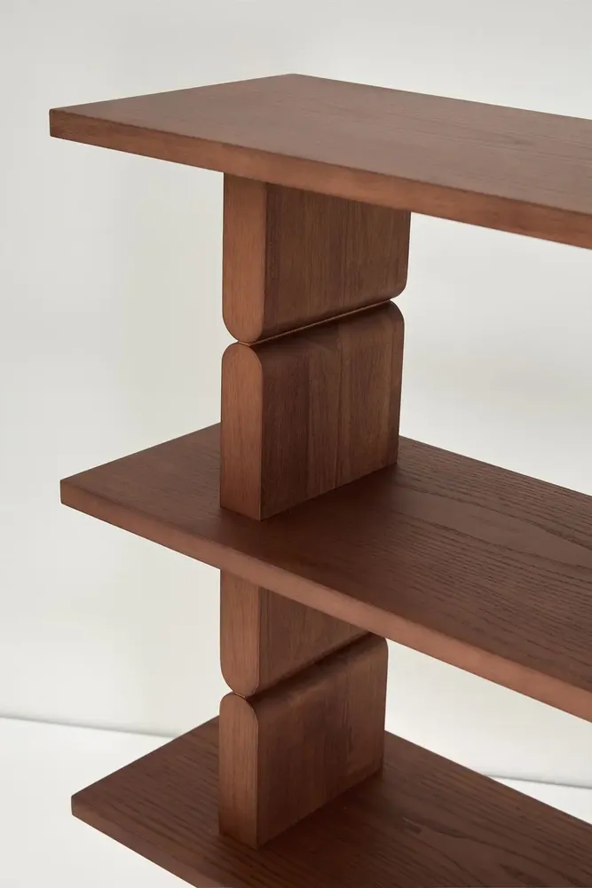 Bookshelves - Bookshelves stained wood noon - NOBODINOZ