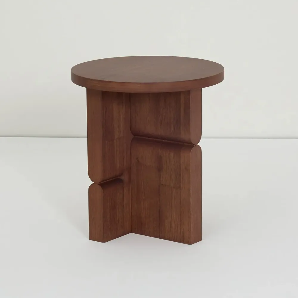 Bibliothèques - Tabouret et table d'appoint en bois teinté noon - NOBODINOZ