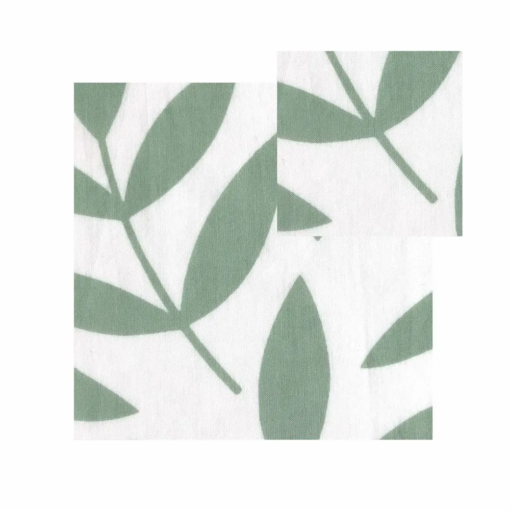 Vêtements de nuit - Kimono long en coton - Grande feuille verte - LIME TREE DESIGN