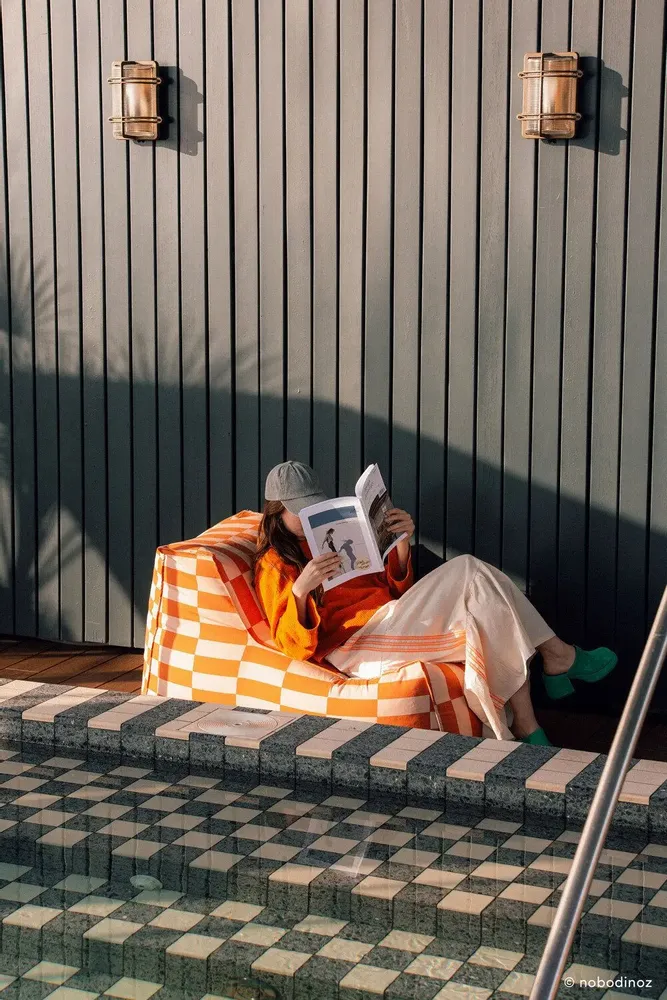 Fauteuils de jardin - Pouf long d'extérieur - taille adult - Matteo - NOBODINOZ