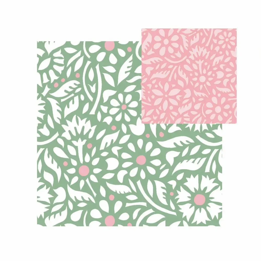 Vêtements de nuit - Long Cotton Kimono - Flora Pastel - LIME TREE DESIGN