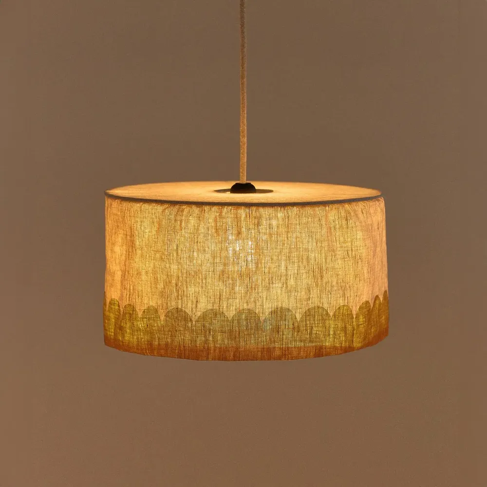 Abat-jours - Abat-jour pour suspension en lin français diam. 40 cm - Vibes - NOBODINOZ